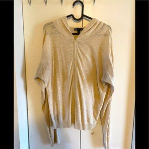 Beige Zip-up Hoodie